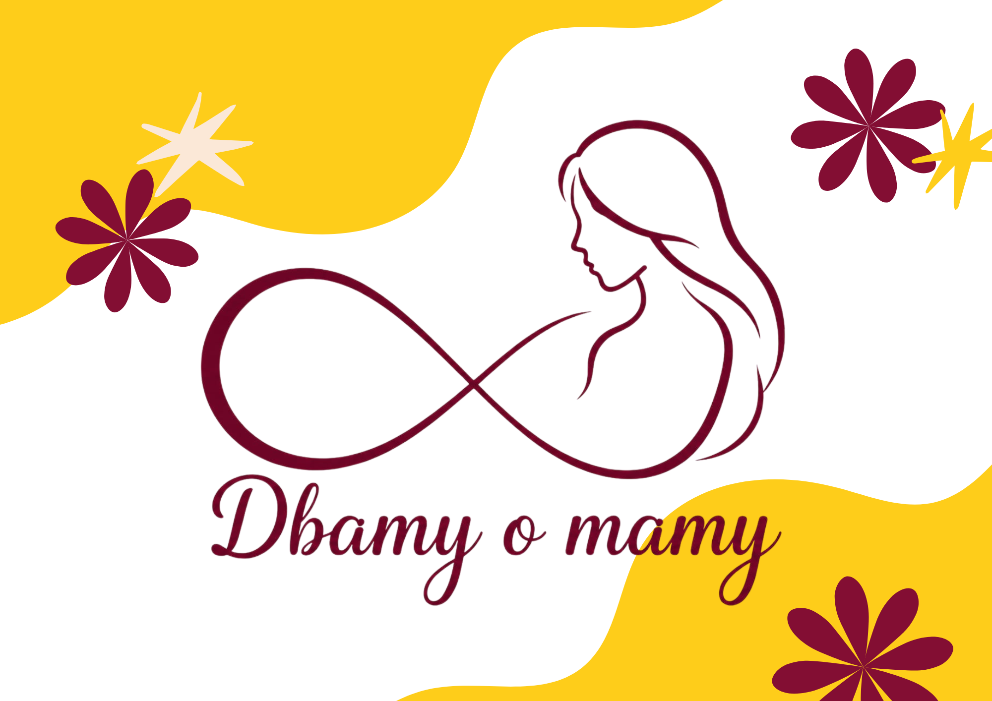 Baner informacyjny. Na białym tle umieszczono zarys kobiecej postaci, której kreska przechodzi w znak nieskończoności. 