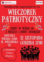 Wieczorek Patriotyczny dla Seniorów w Swarzędzu - 12 listopada