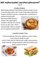 3. Pudding Chlebowy SÅodki pudding chlebowy: PokrÃ³j chleb na mniejsze kawaÅki i zanurz w mieszance jajek, mleka, cukru i wanilii. Dodaj ulubione dodatki jak rodzynki, czekolada czy owoce, a nastÄpnie piecz w piekarniku do uzyskania zÅocistej skÃ³rki. Wytrawny pudding chlebowy: Zamiast cukru uÅ¼yj przypraw i dodatkÃ³w takich jak ser, warzywa, boczek czy zioÅa. Zanurz chleb w mieszance jajek i mleka, a nastÄpnie piecz do uzyskania zÅocistej skÃ³rki.  Tosty: StarÄ buÅkÄ lub chleb moÅ¼na zgrillowaÄ z serem i szynkÄ, tworzÄc pyszne kanapki na ciepÅo. Crostini: PokrÃ³j chleb na cienkie kromki, zgrilluj i posmaruj oliwÄ z oliwek. Podawaj z rÃ³Å¼nymi dodatkami, takimi jak pomidory, sery, oliwki czy pasty warzywne.