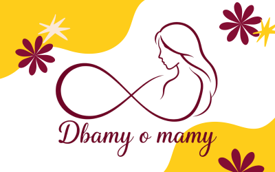 Baner informacyjny. Na białym tle umieszczono zarys kobiecej postaci, której kreska przechodzi w znak nieskończoności. 
