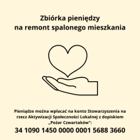 Zbiórka pieniędzy na remont spalonego mieszkania