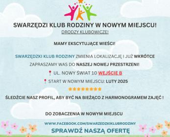 Swarzędzki Klub Rodziny zmienia lokalizację