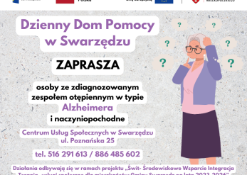 Zapraszamy osoby ze zdiagnozowanym zespołem otępiennym w typie Alzheimera i naczyniopochodne