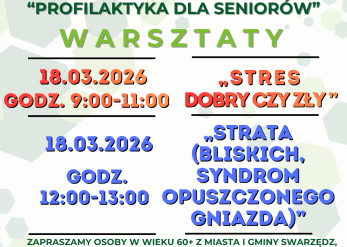 Warsztaty dla seniorów - Stres i strata osób bliskich