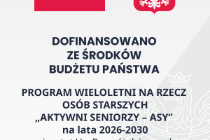 Baner stanowi część plakatu informującego o otrzymaniu dofinansowania przez Gminę Swarzędz. Zwraca uwagę flaga Polski i godło Rzeczypospolitej.
